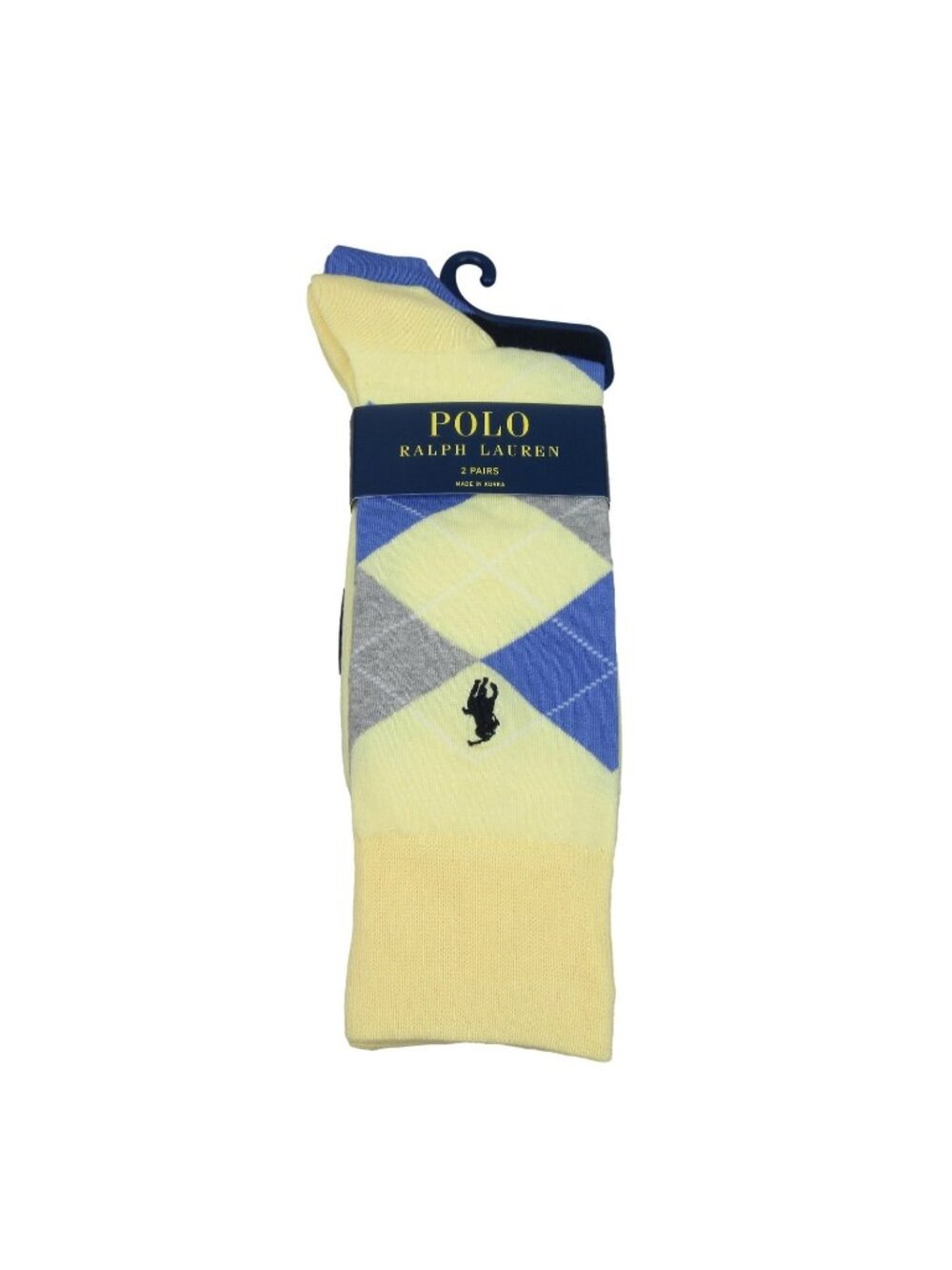 Polo Ralph Lauren Argyle Crew Socks Men's Size 6-12.5 (2 PAIRS) Multi NEW